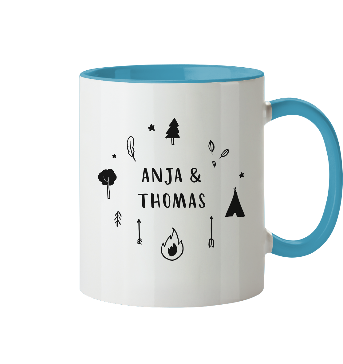 Camping | Emaille Tasse mit deinem Wunschtext