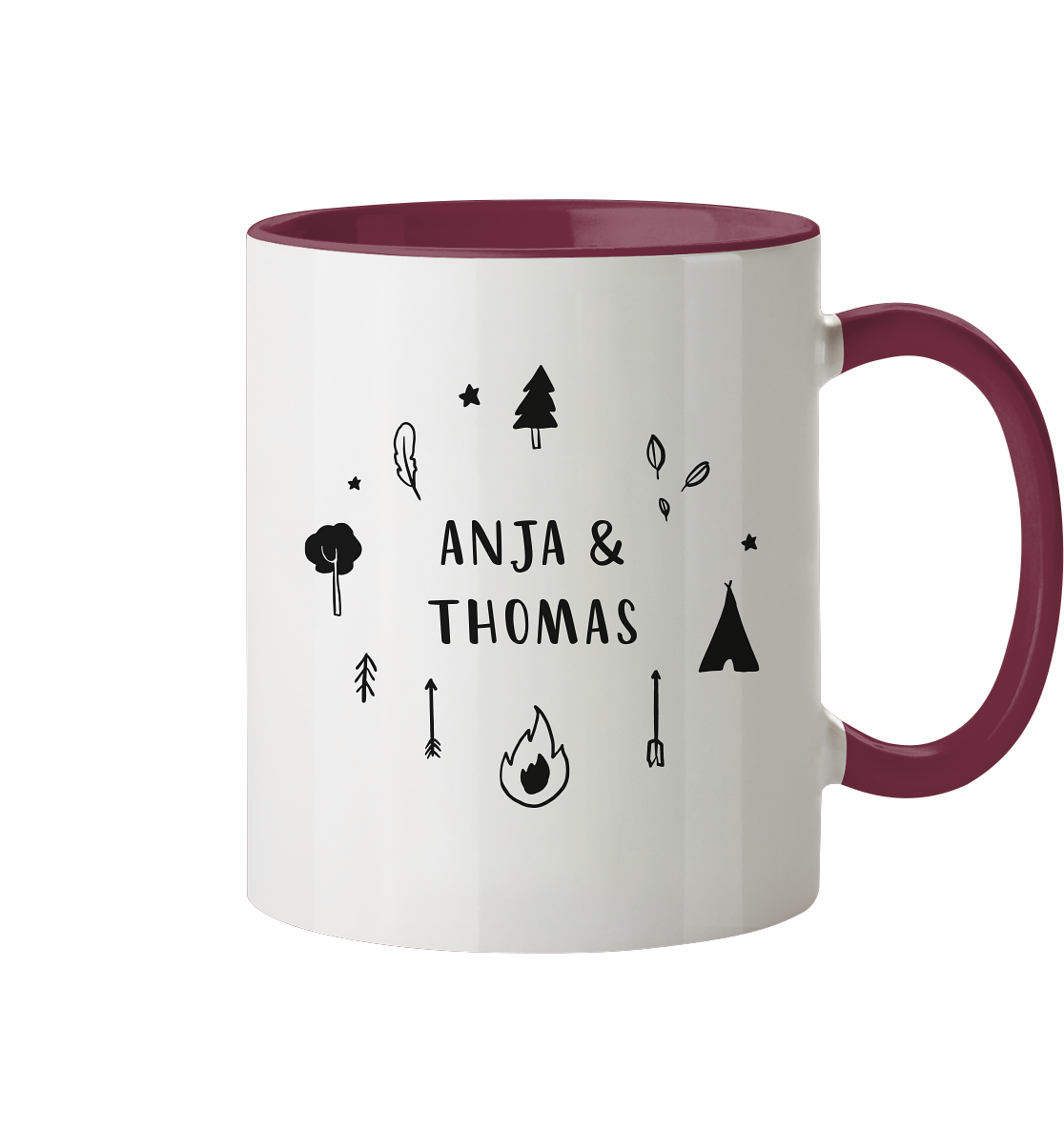 Camping | Emaille Tasse mit deinem Wunschtext