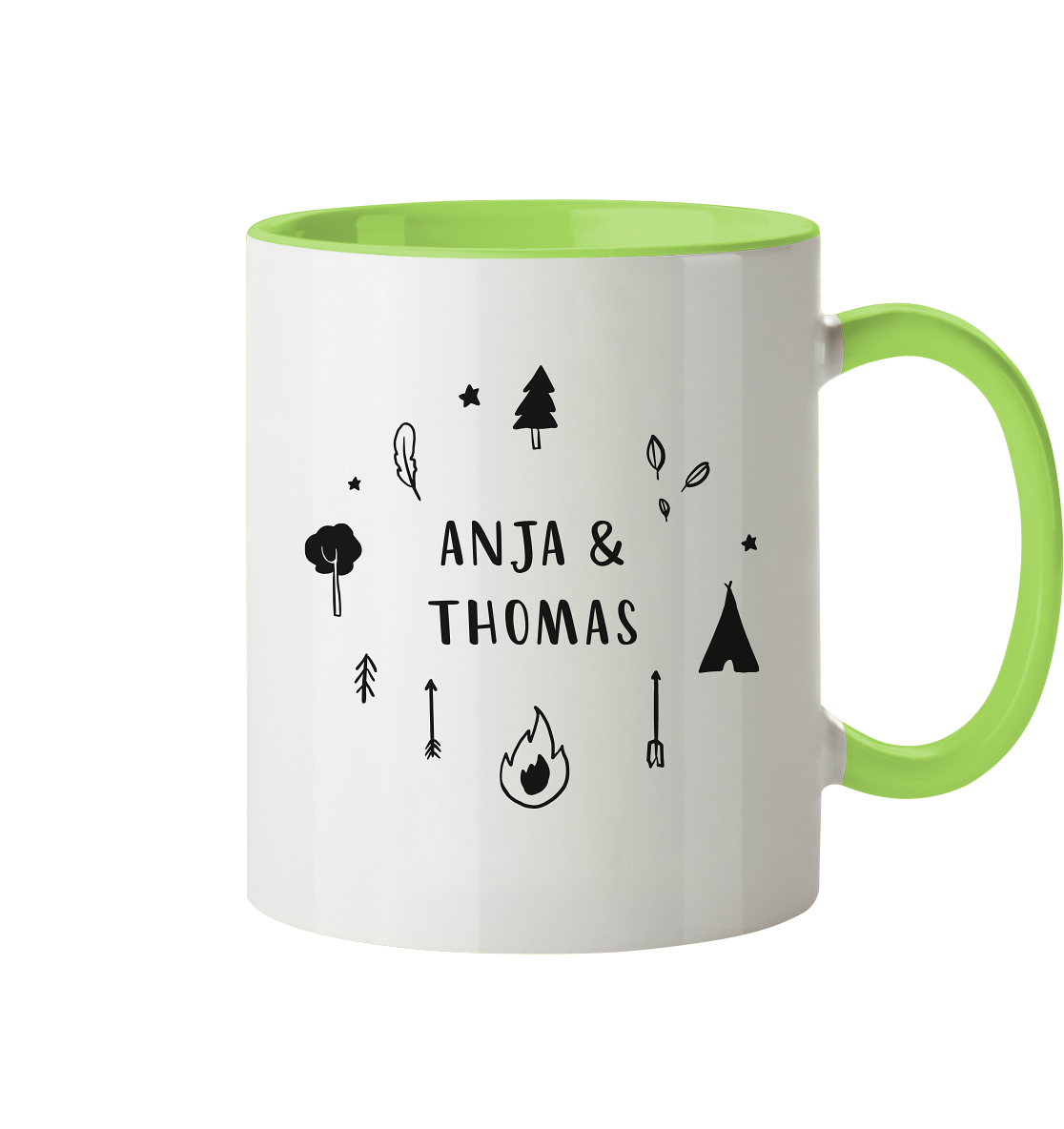 Camping | Emaille Tasse mit deinem Wunschtext
