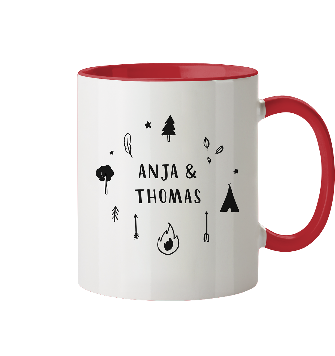Camping | Emaille Tasse mit deinem Wunschtext