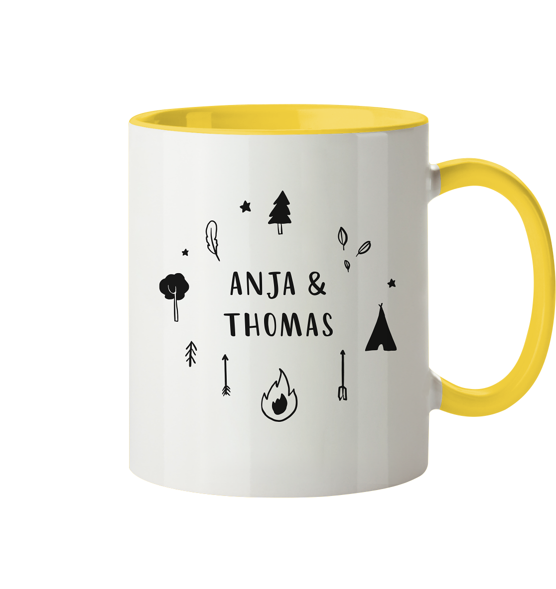 Camping | Emaille Tasse mit deinem Wunschtext