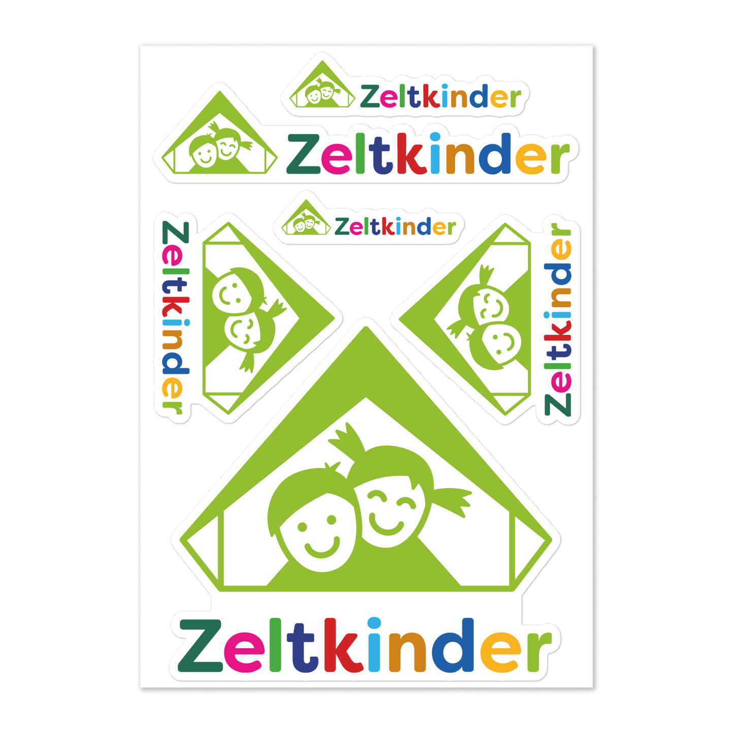 Zeltkinder | Aufkleber Bogen