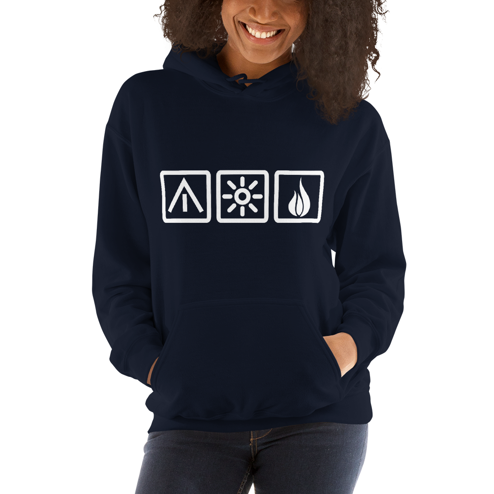 Die 3 Camping-Elemente | Unisex Hoodie