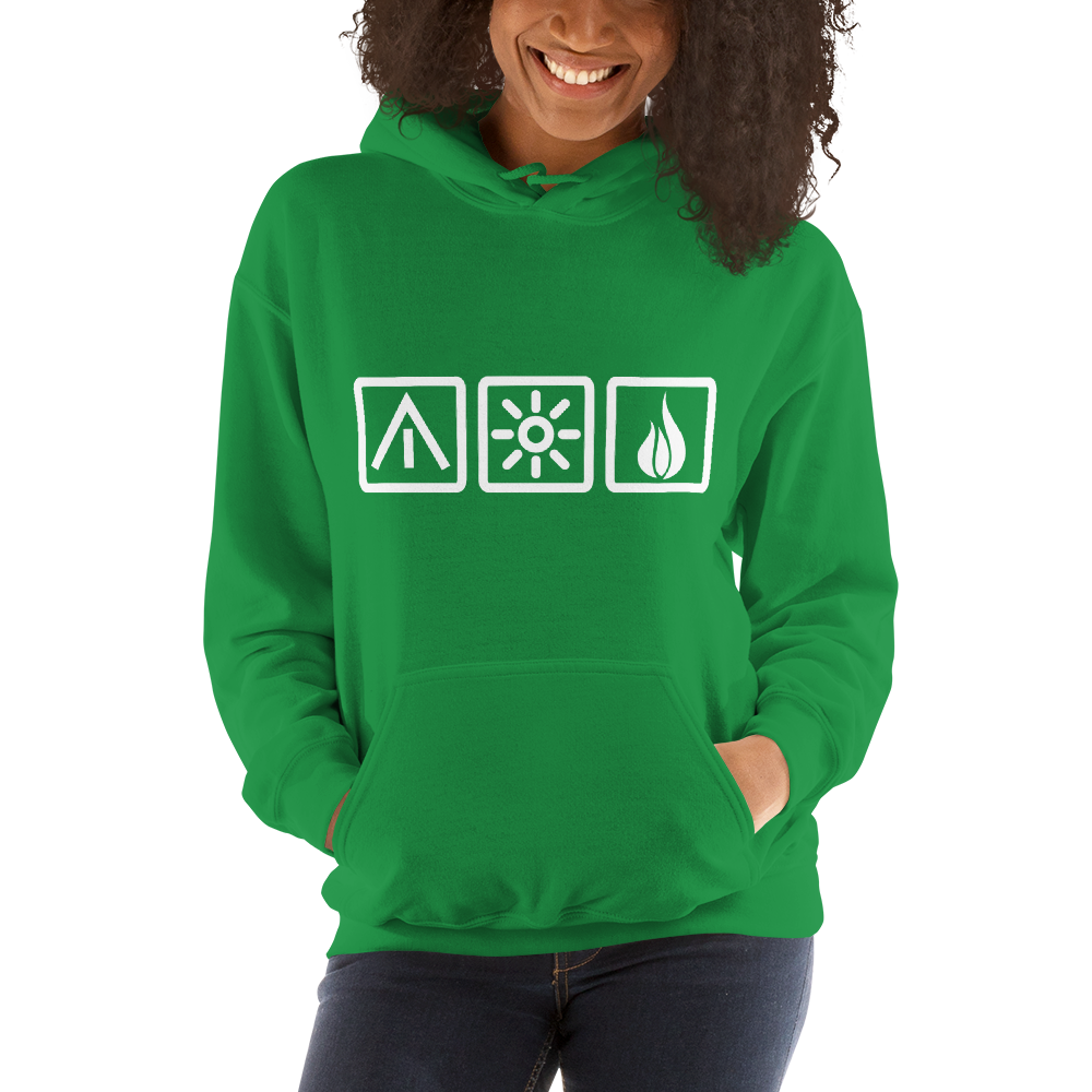 Die 3 Camping-Elemente | Unisex Hoodie