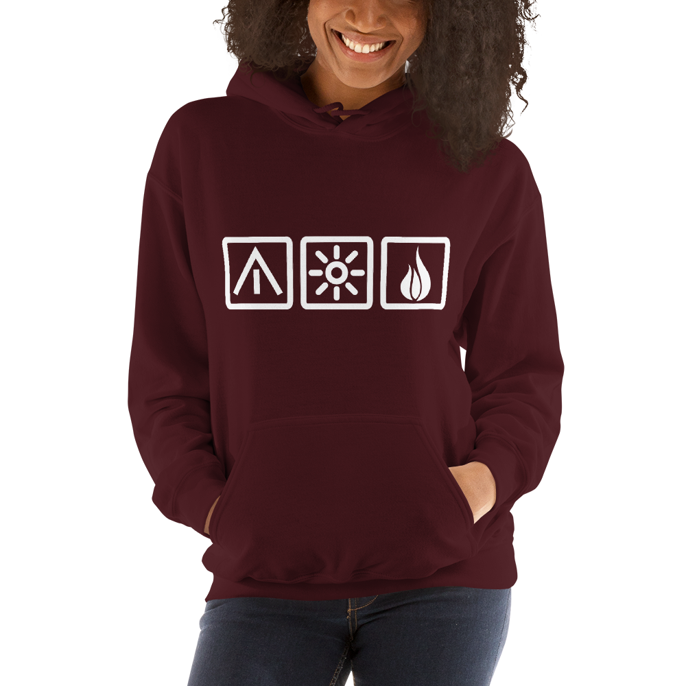 Die 3 Camping-Elemente | Unisex Hoodie