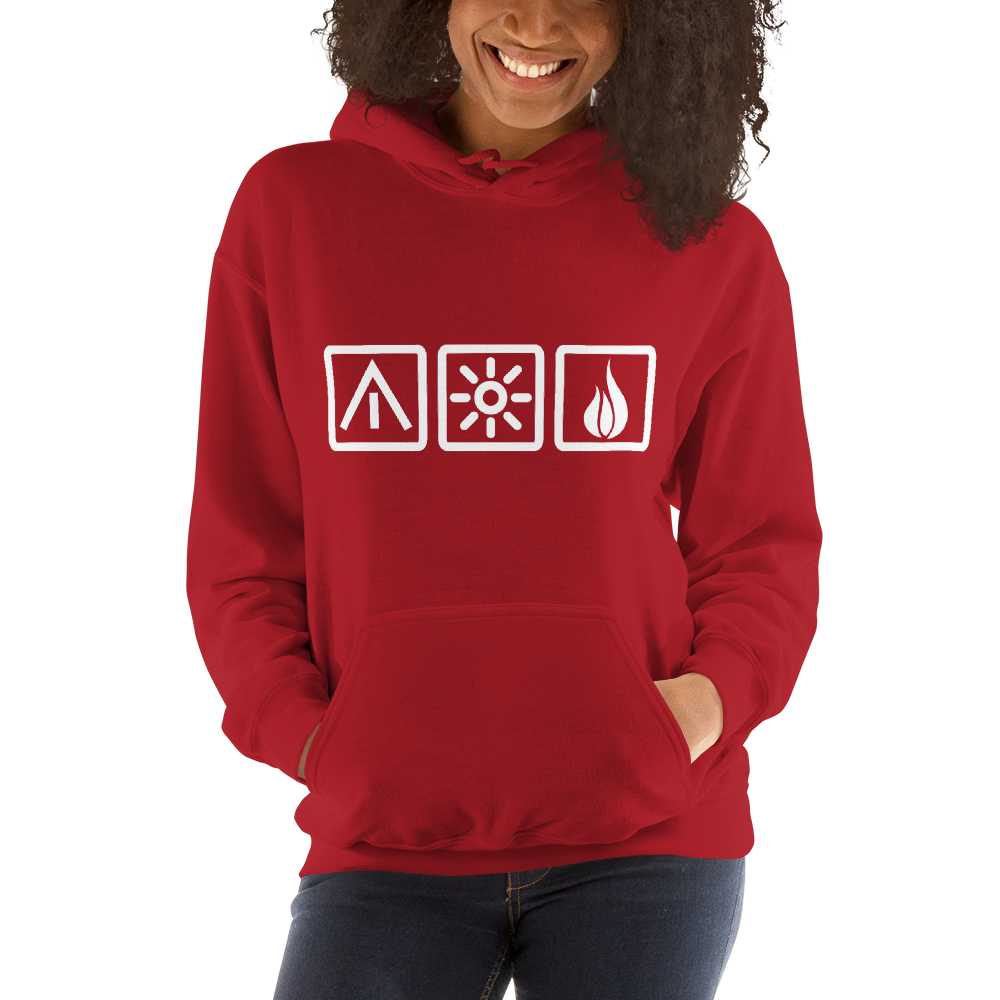 Die 3 Camping-Elemente | Unisex Hoodie