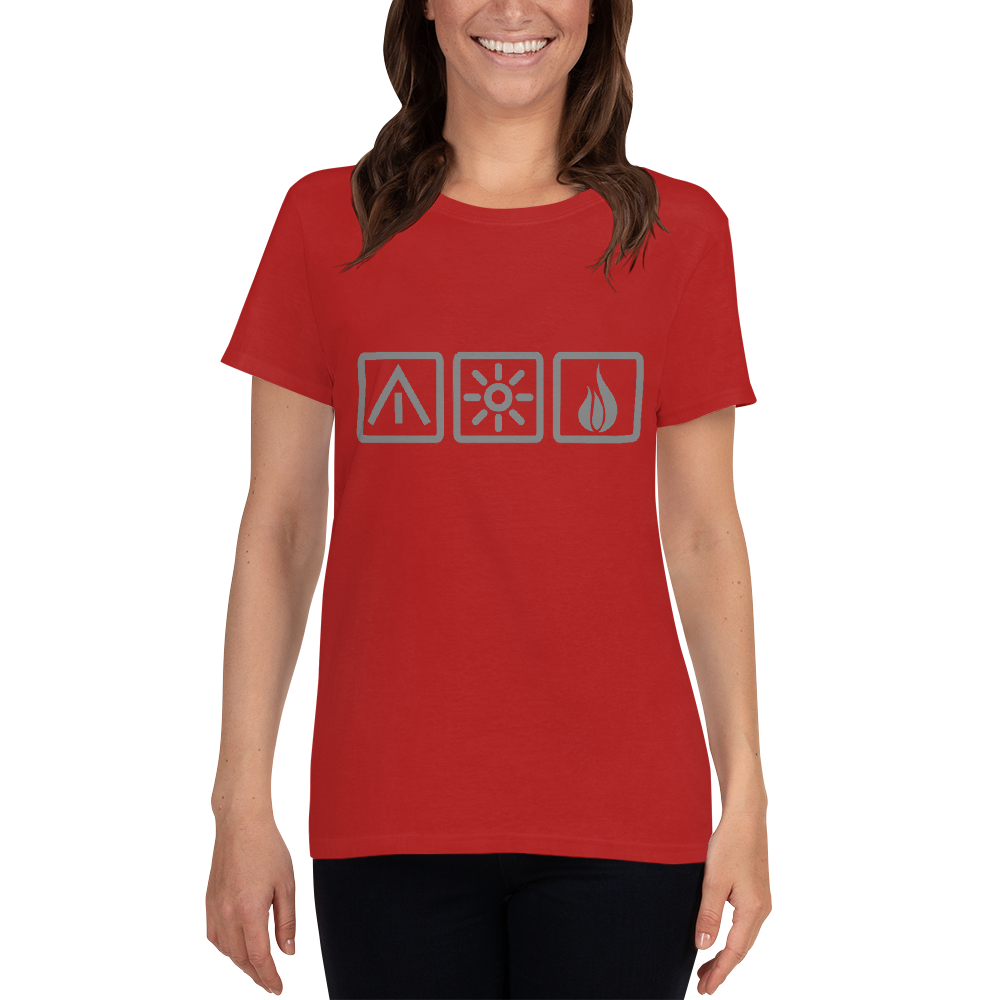 Die 3 Camping-Elemente | Damen T-Shirt