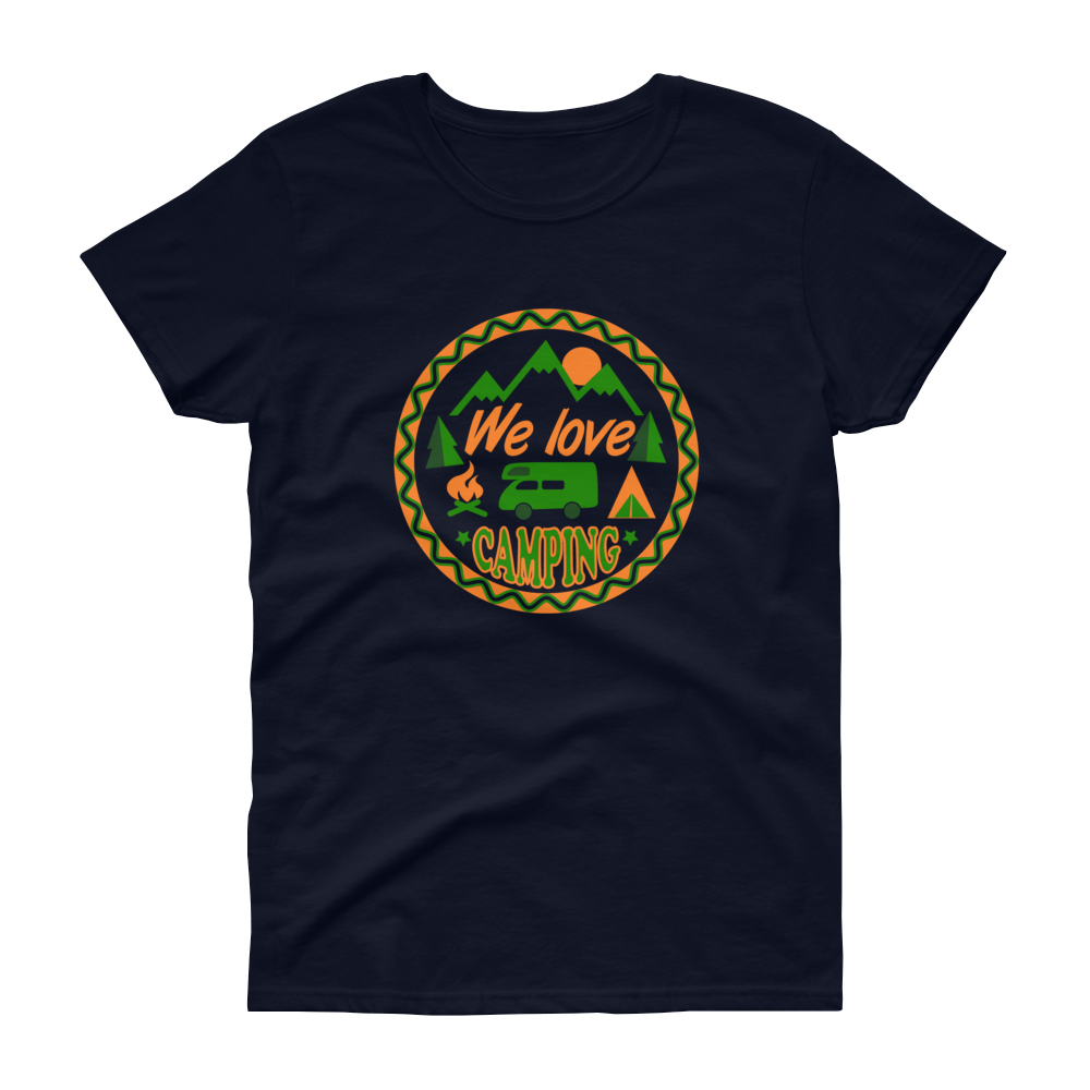 Damen T-Shirt - We love camping