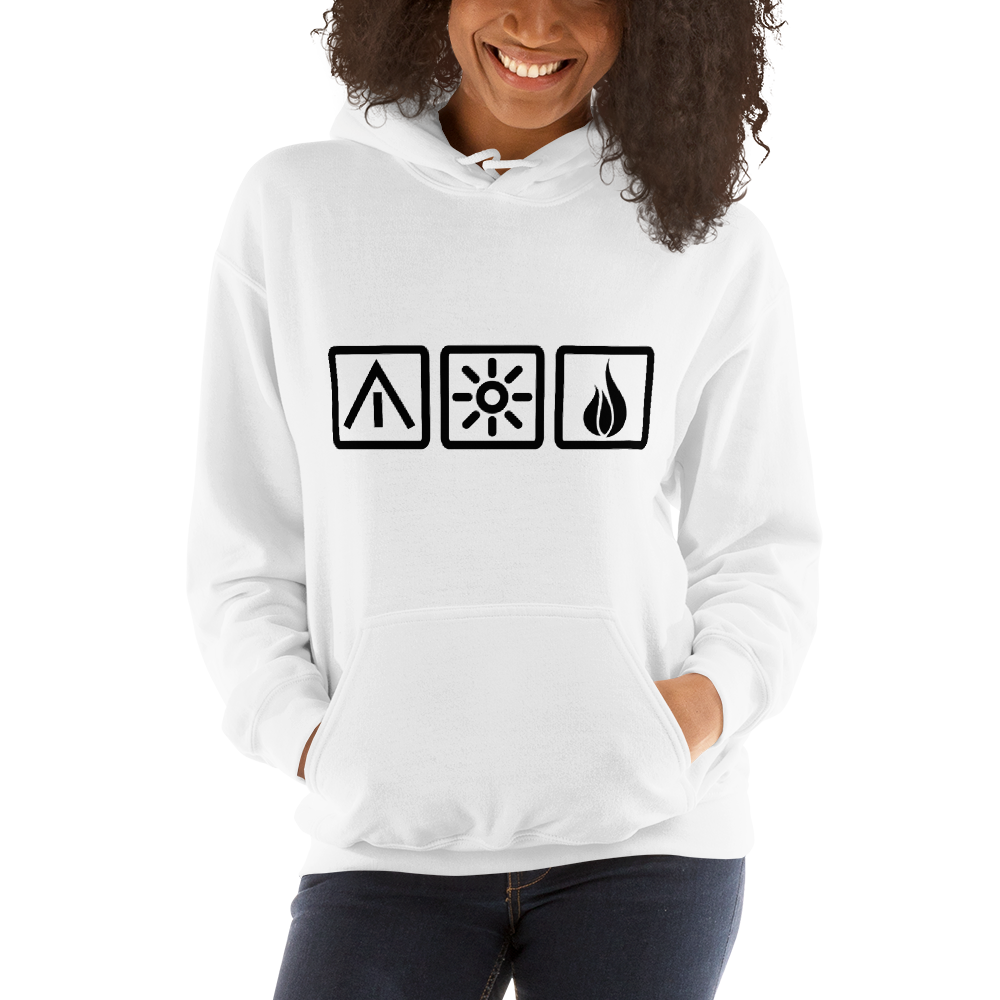 Die 3 Camping-Elemente | Unisex Hoodie