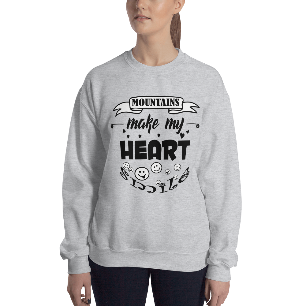 MOUNTAINS make my heart SMILE | Unisex Sweatshirt