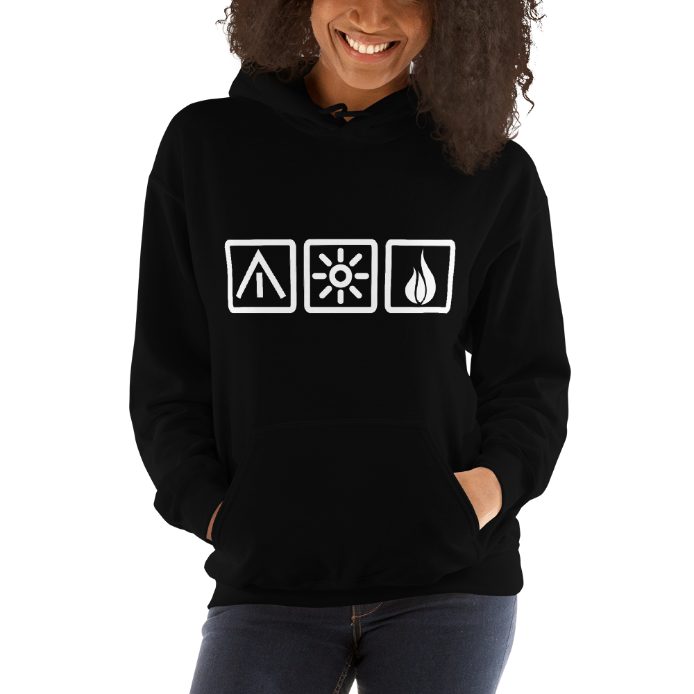 Die 3 Camping-Elemente | Unisex Hoodie