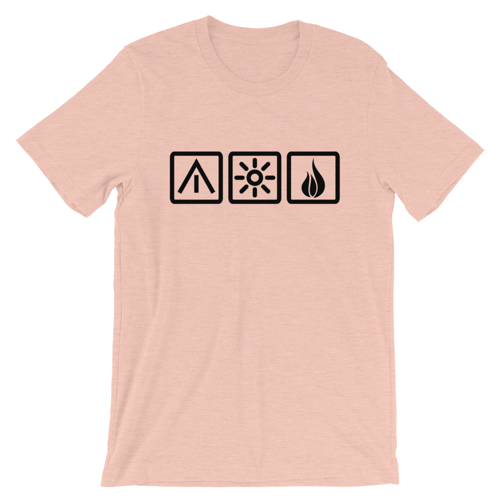 Unisex T-Shirt | Die 3 Camping-Elemente | diverse Farben