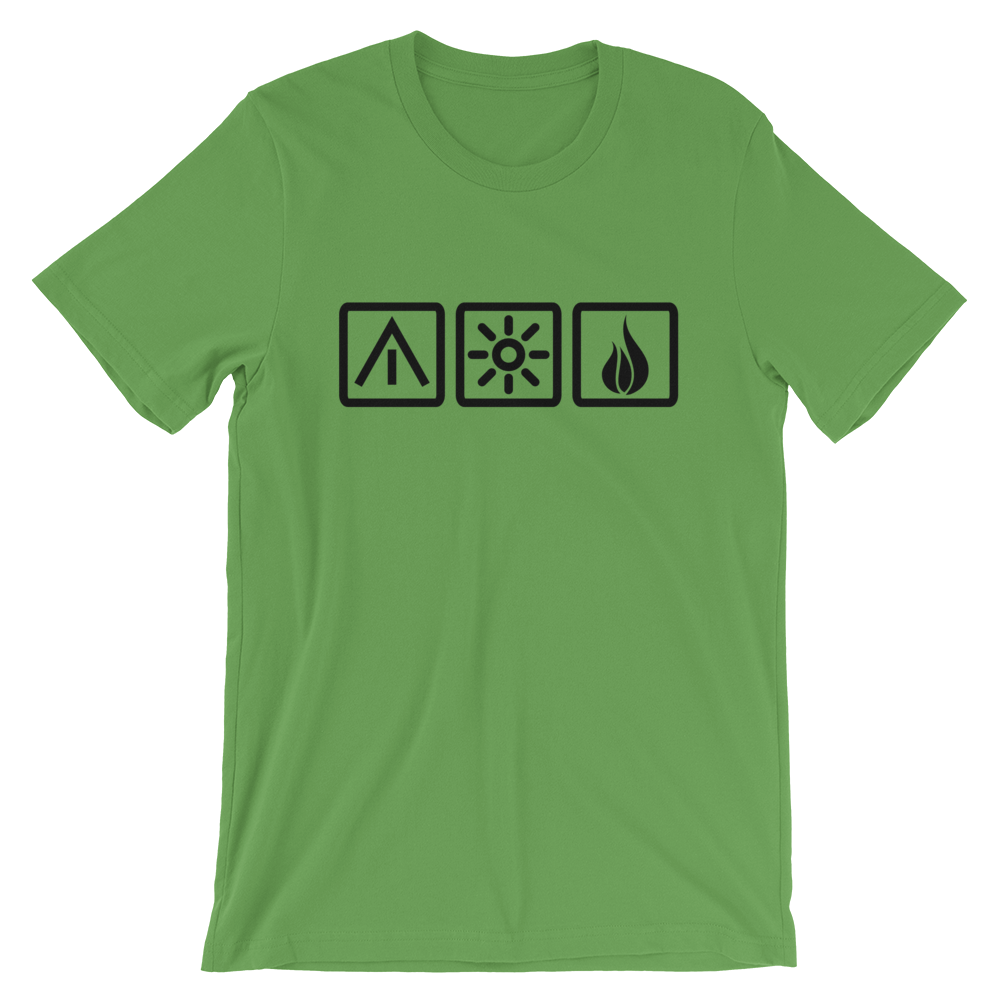 Unisex T-Shirt | Die 3 Camping-Elemente | diverse Farben
