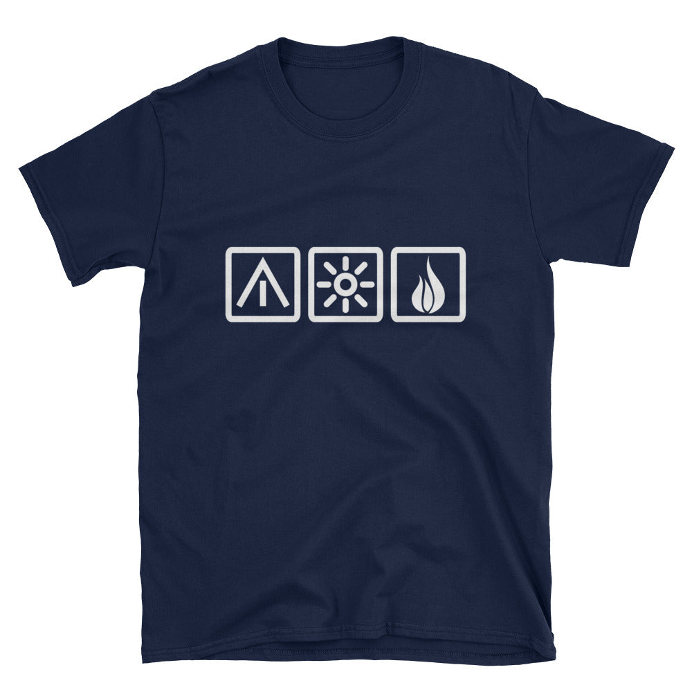 Die 3 Camping Elemente | Unisex Premium T-Shirt