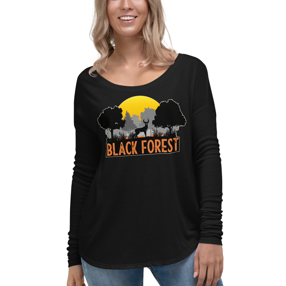 Black Forest Hirsch | Organic Damen Longsleeve