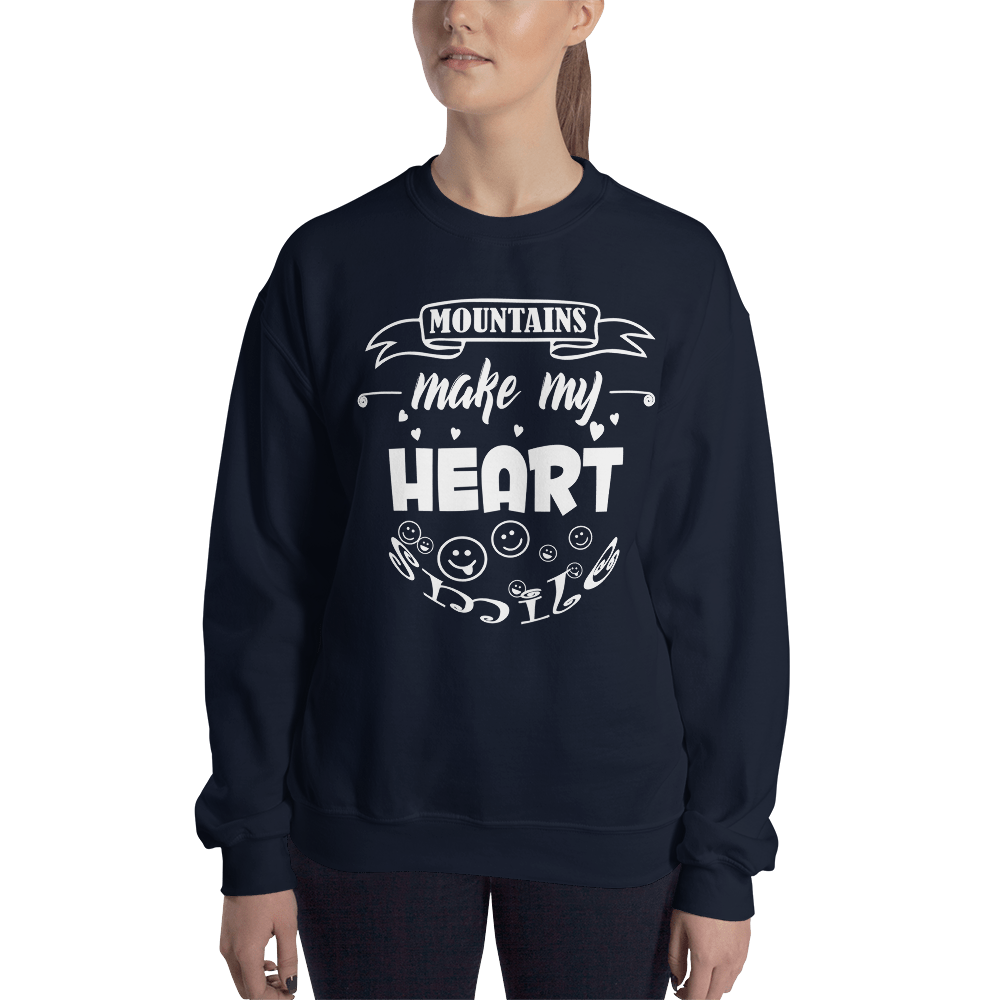 MOUNTAINS make my heart SMILE | Unisex Sweatshirt