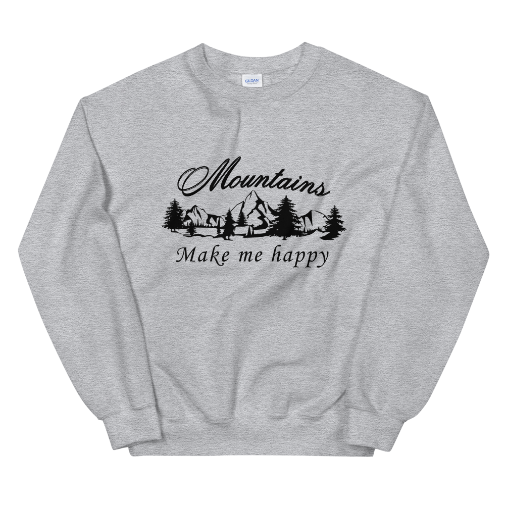 Mountains make me happy | Unisex-Sweatshirt