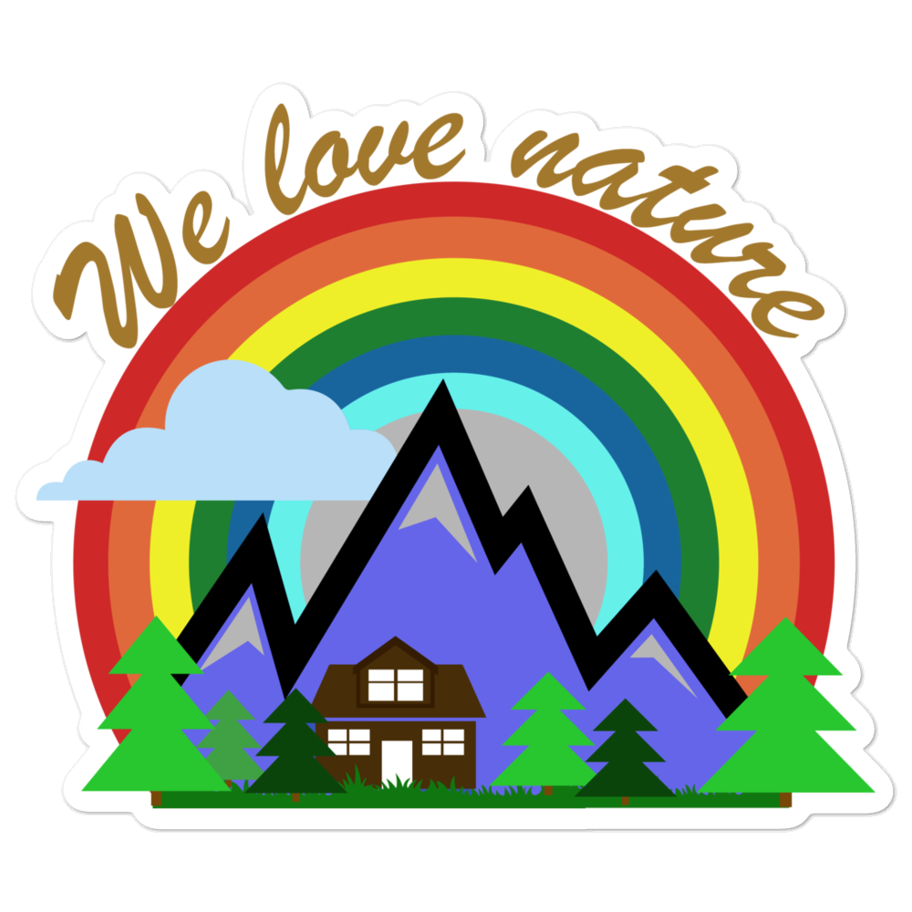 We Love Nature | Aufkleber
