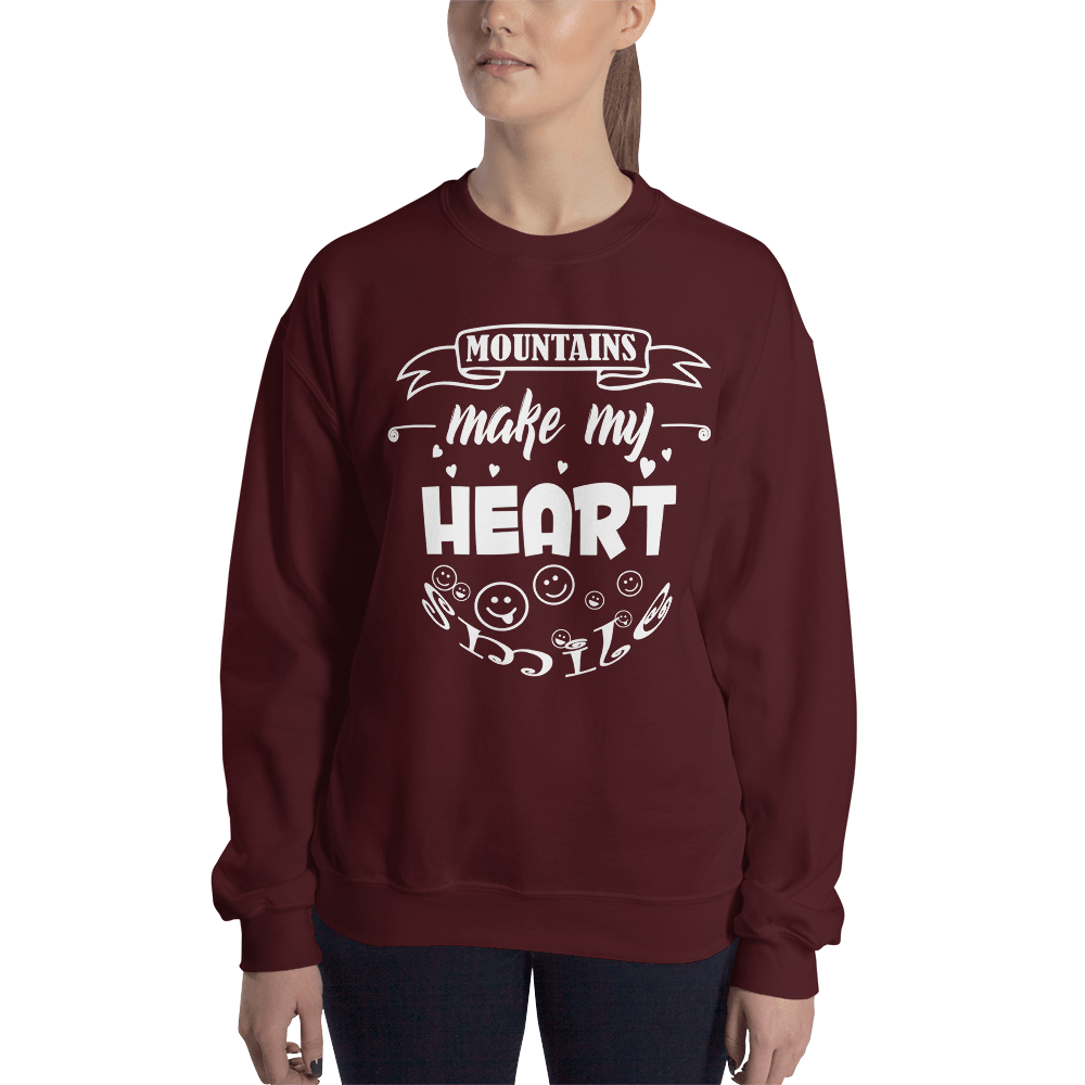 MOUNTAINS make my heart SMILE | Unisex Sweatshirt