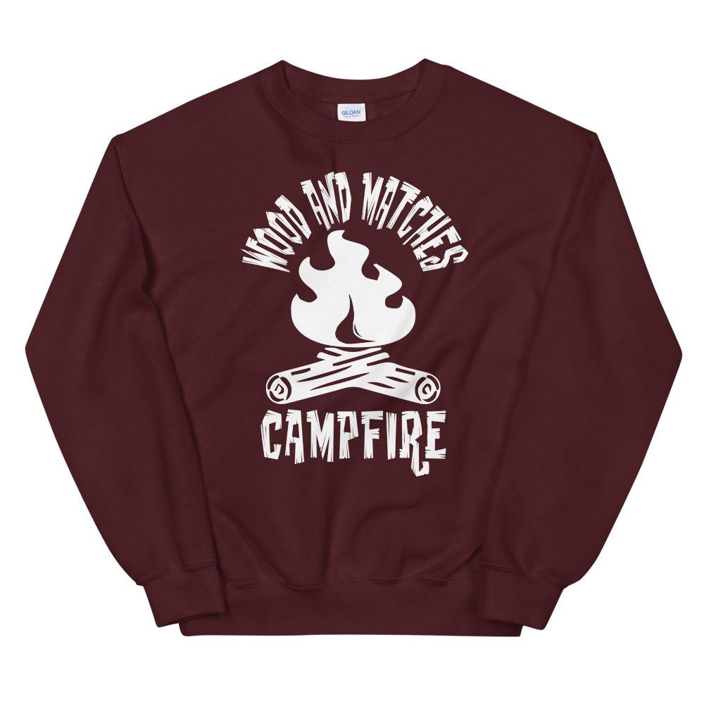 Wood and Matches Campfire | Unisex-Sweatshirt