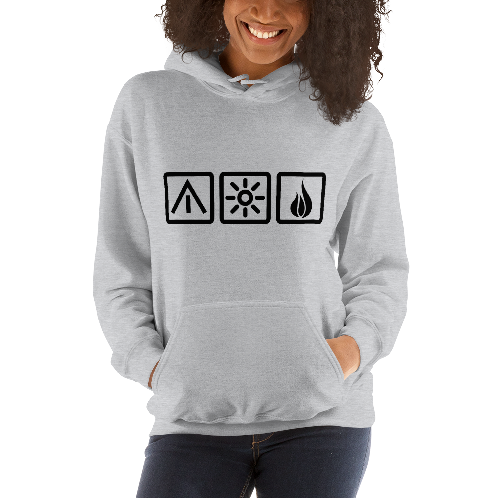 Die 3 Camping-Elemente | Unisex Hoodie