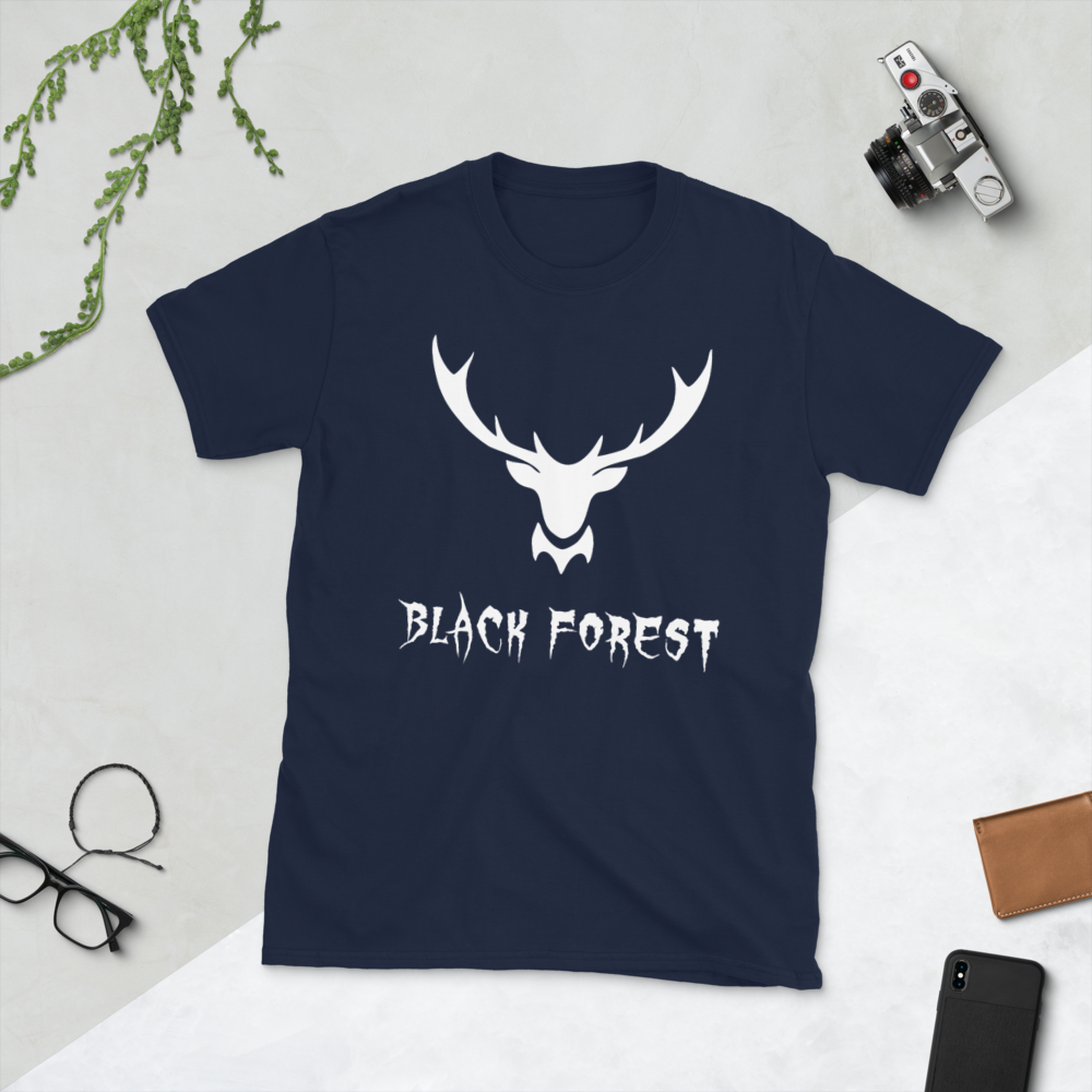 Black Forest Hirschgeweih Metal | Organic T-Shirt