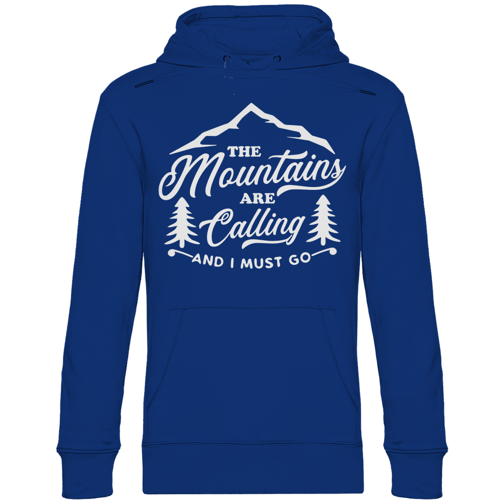 Herren Premium Bio Hoodie The Mountains Are Calling