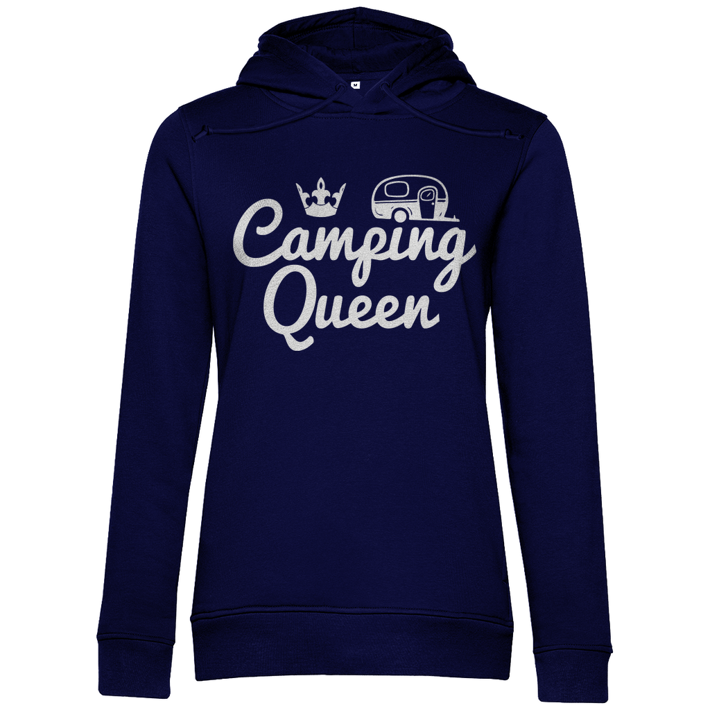 Damen Premium Bio Hoodie Camping Queen Wohnwagen