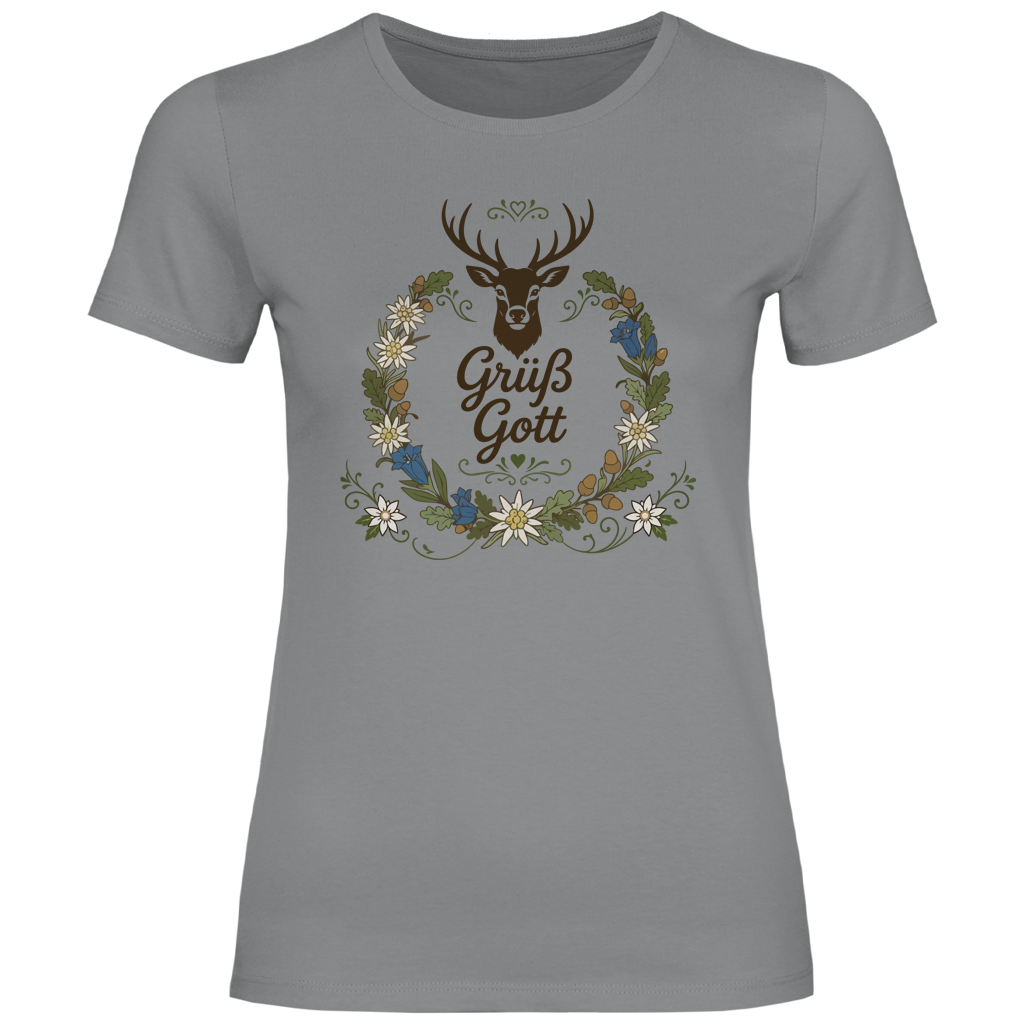 Grüß Gott Hirsch | Damen Premium T-Shirt