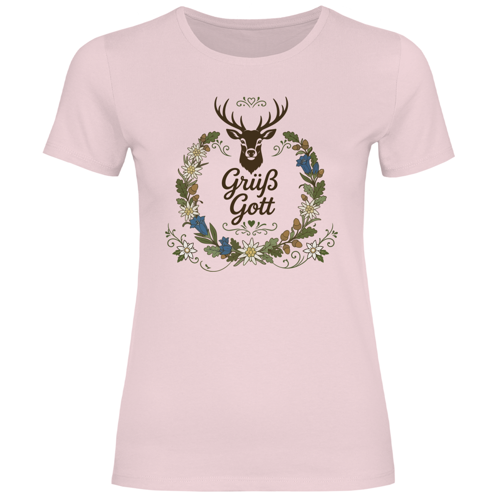 Grüß Gott Hirsch | Damen Premium T-Shirt
