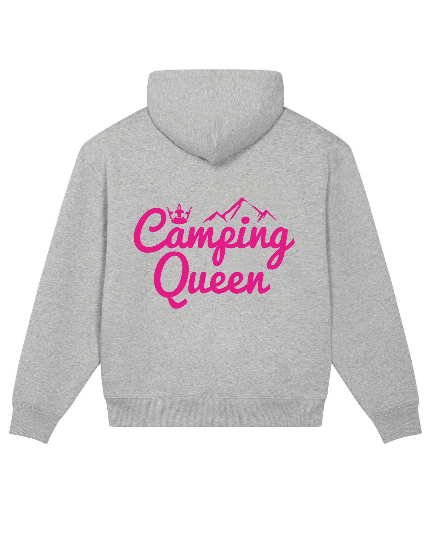 Camping Queen | Organic Heavyweight OVERSIZED Sweatjacke Rückendruck