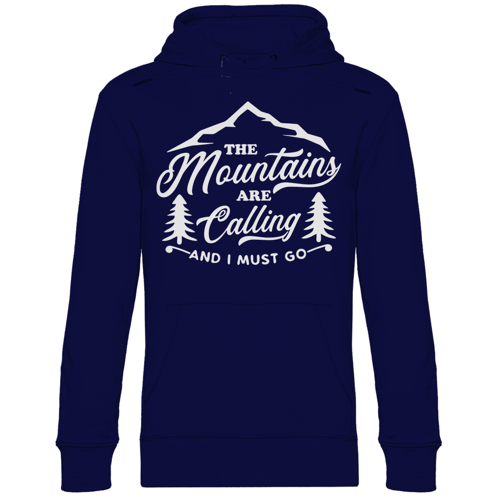 Herren Premium Bio Hoodie The Mountains Are Calling