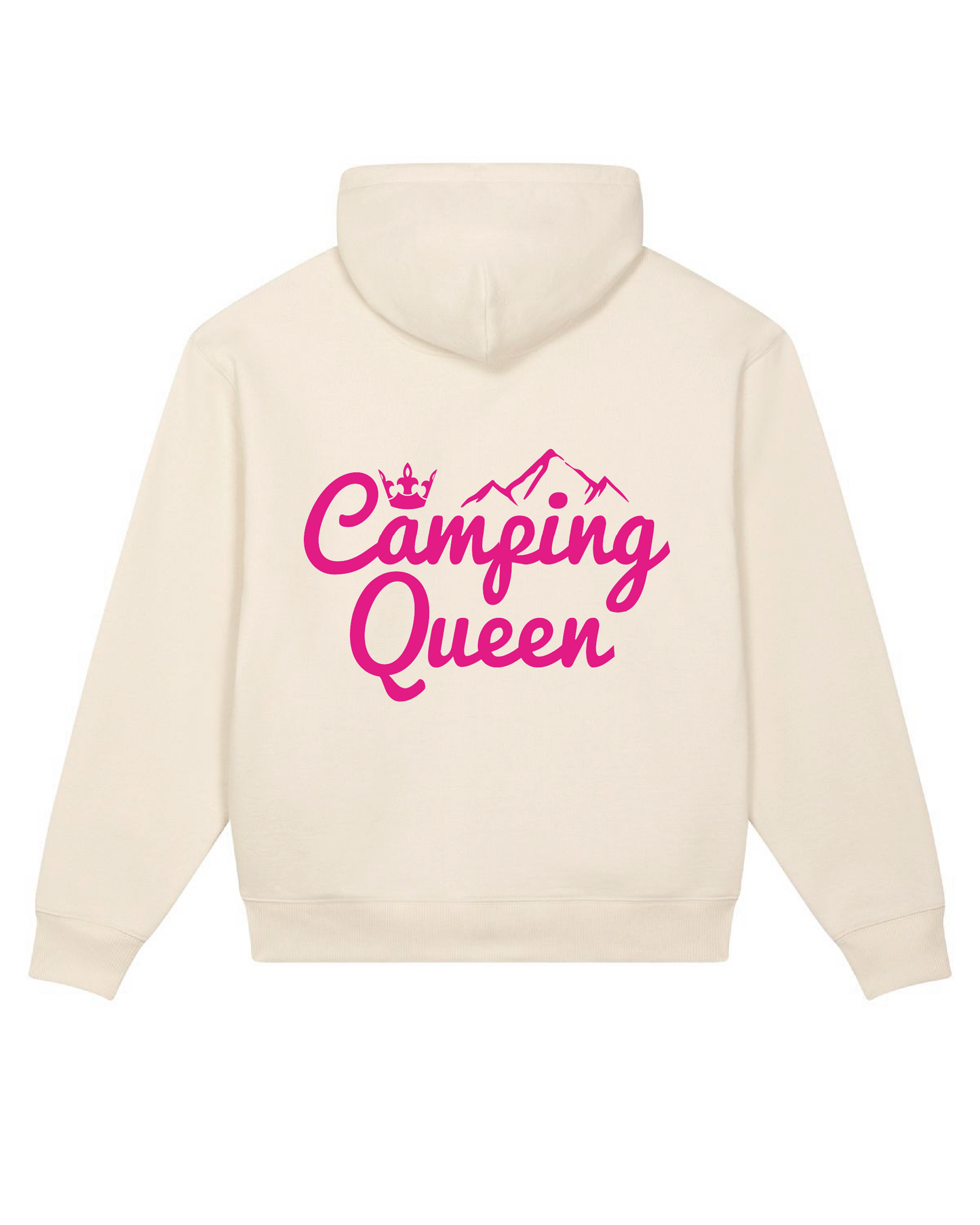 Camping Queen | Organic Heavyweight OVERSIZED Sweatjacke Rückendruck