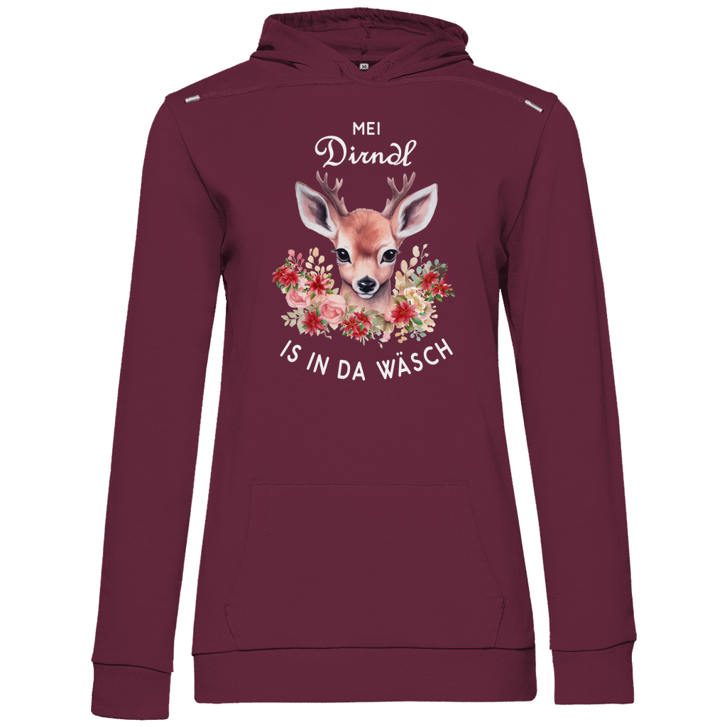 Mei Dirndl is in da Wäsch | Damen Hoodie