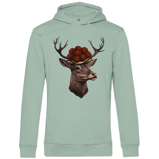 Hirsch mit Bollenhut | Organic Hoodie