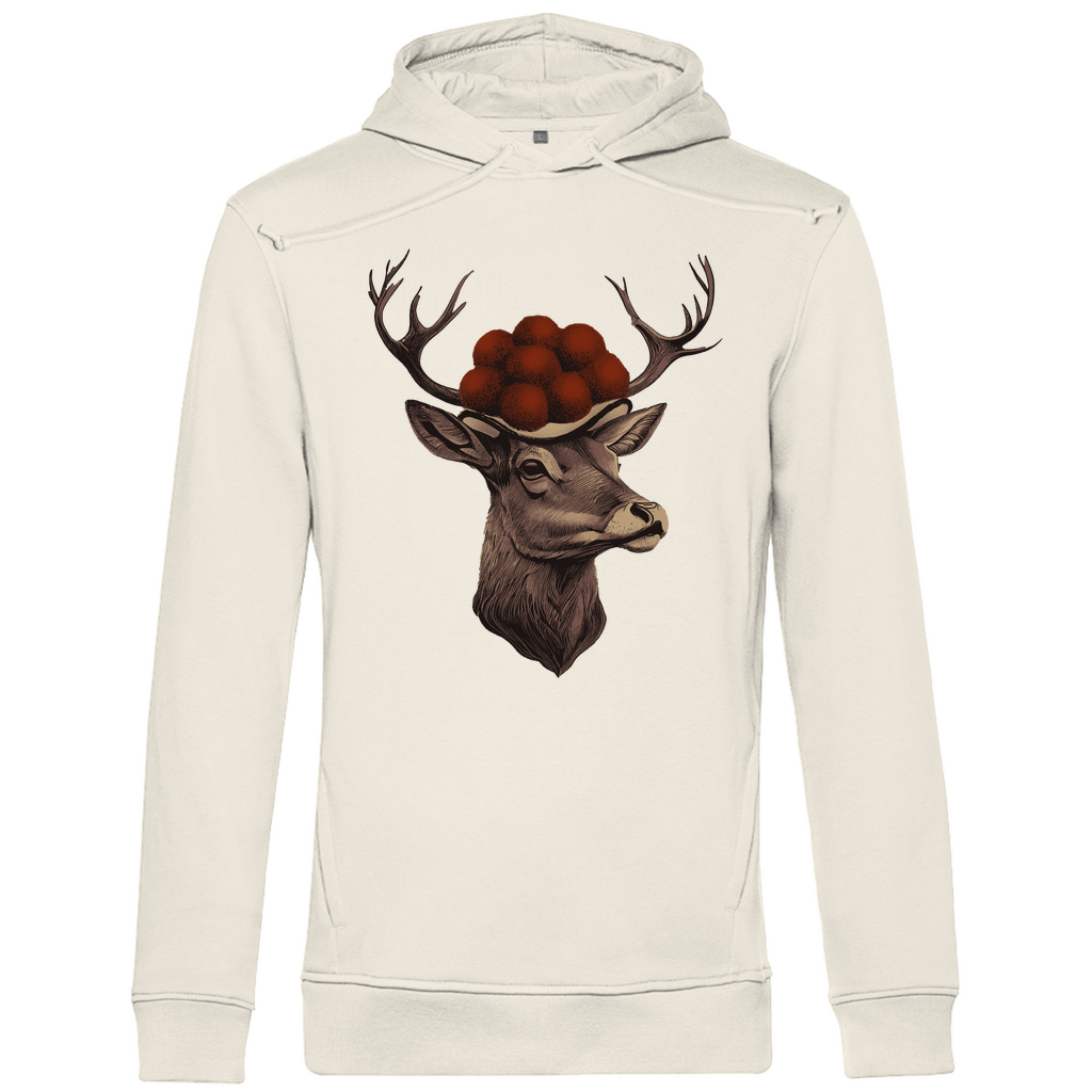 Hirsch mit Bollenhut | Organic Hoodie