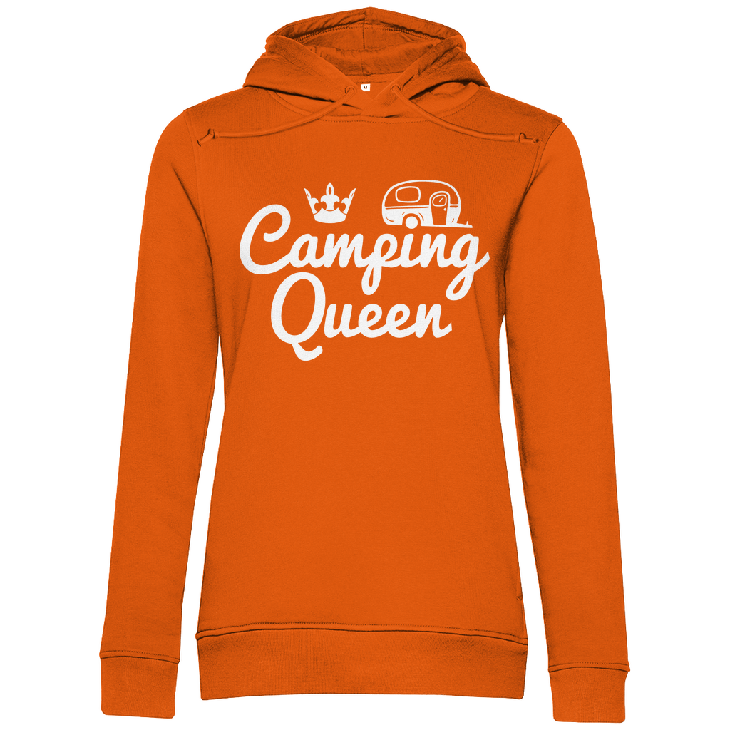 Damen Premium Bio Hoodie Camping Queen Wohnwagen
