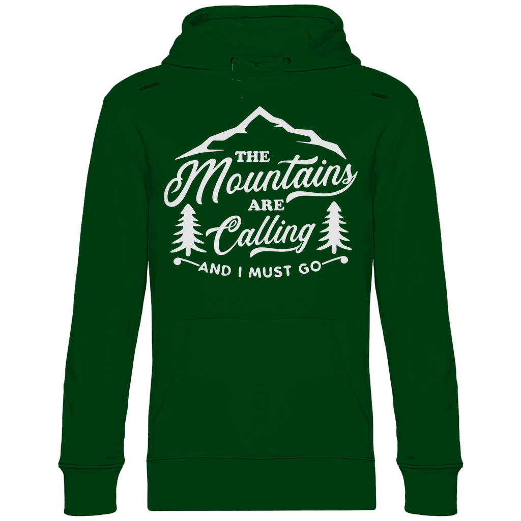 Herren Premium Bio Hoodie The Mountains Are Calling