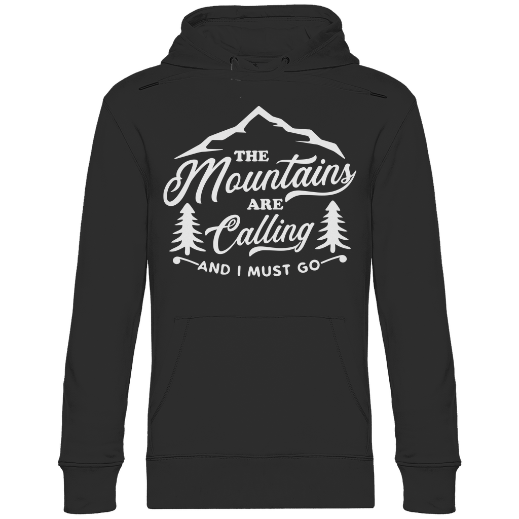 Herren Premium Bio Hoodie The Mountains Are Calling