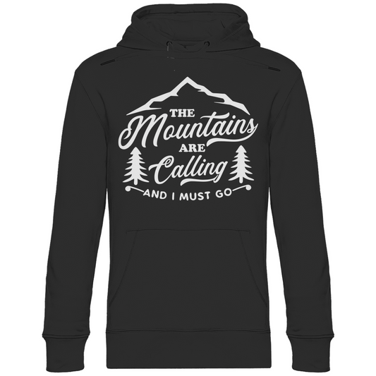 Herren Premium Bio Hoodie The Mountains Are Calling