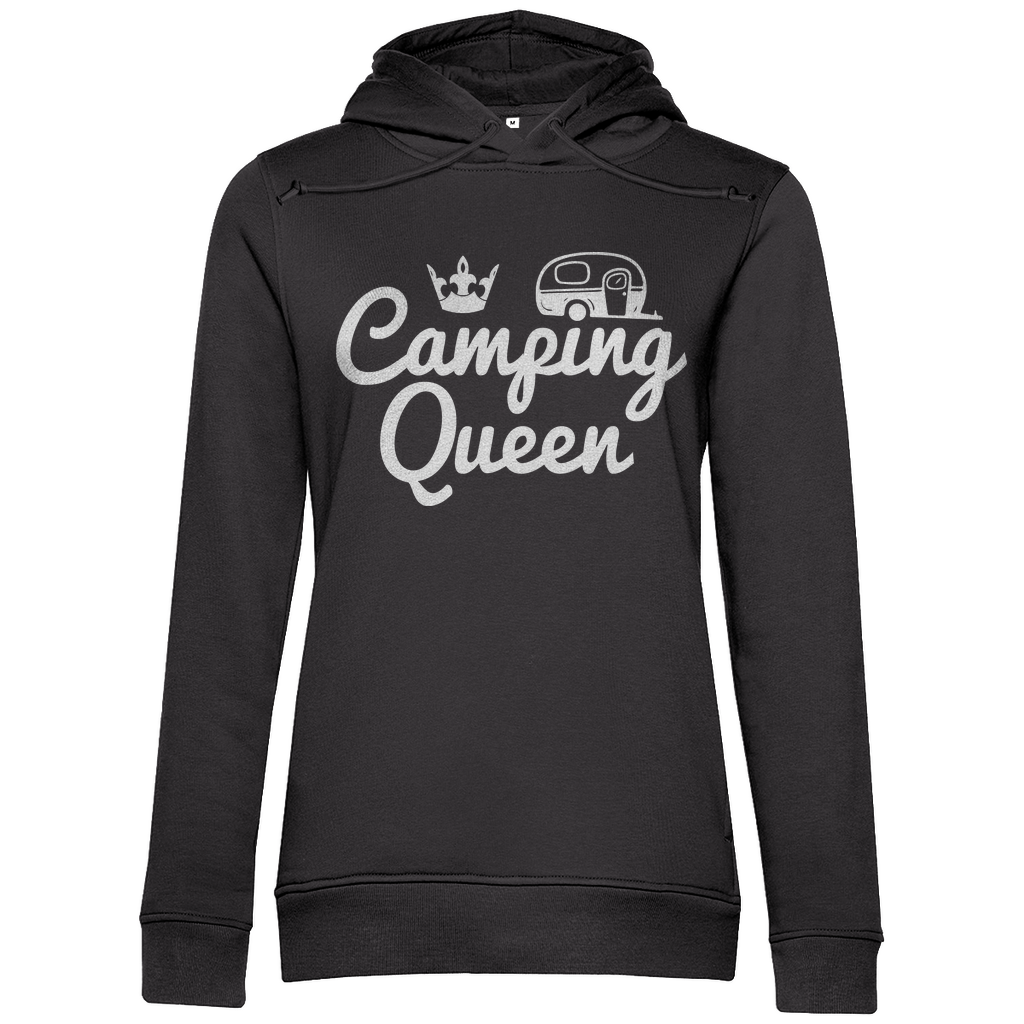 Damen Premium Bio Hoodie Camping Queen Wohnwagen