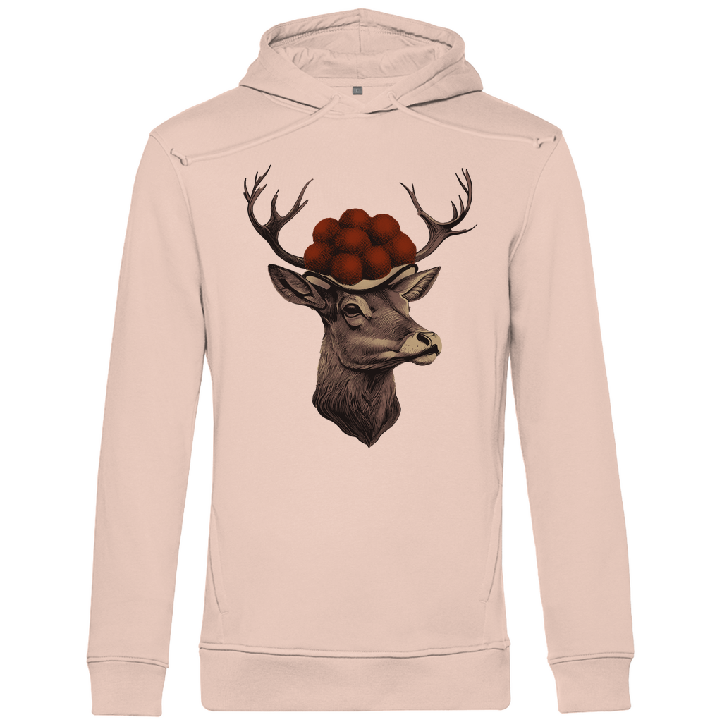 Hirsch mit Bollenhut | Organic Hoodie