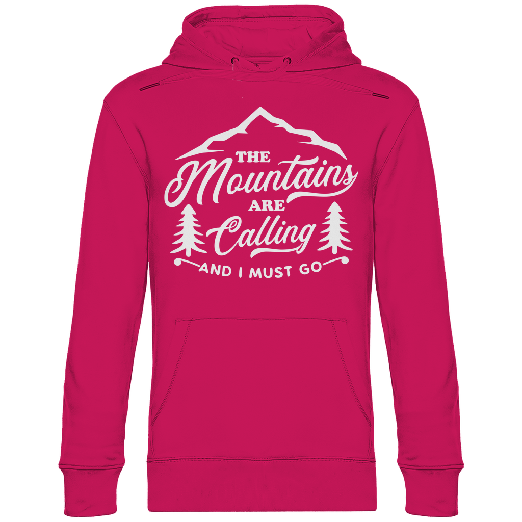 Herren Premium Bio Hoodie The Mountains Are Calling