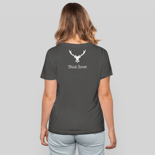 Black Forest Hirschgeweih | Damen Premium T-Shirt Rückendruck