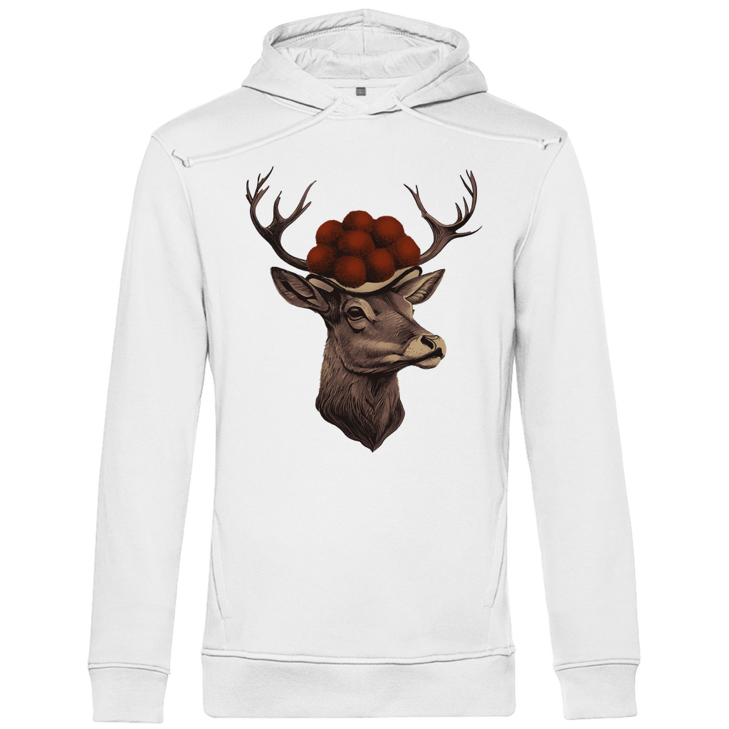 Hirsch mit Bollenhut | Organic Hoodie