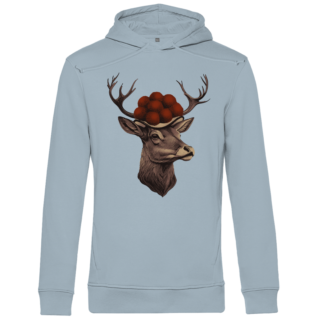 Hirsch mit Bollenhut | Organic Hoodie