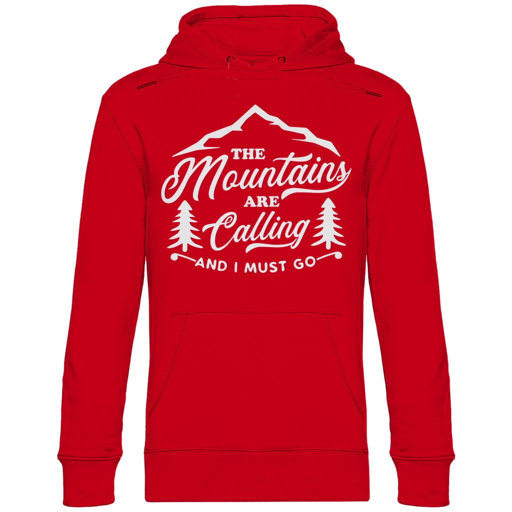 Herren Premium Bio Hoodie The Mountains Are Calling