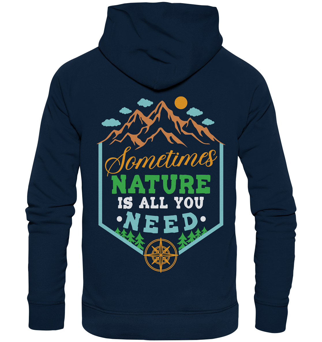 Sometimes | Organic Hoodie Rückendruck