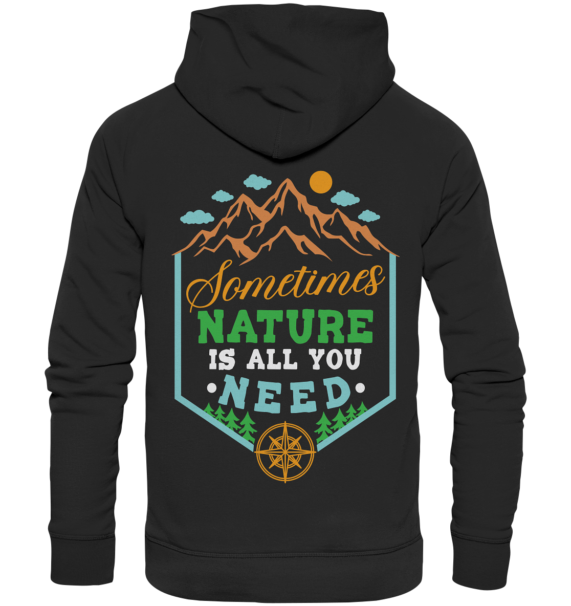 Sometimes | Organic Hoodie Rückendruck