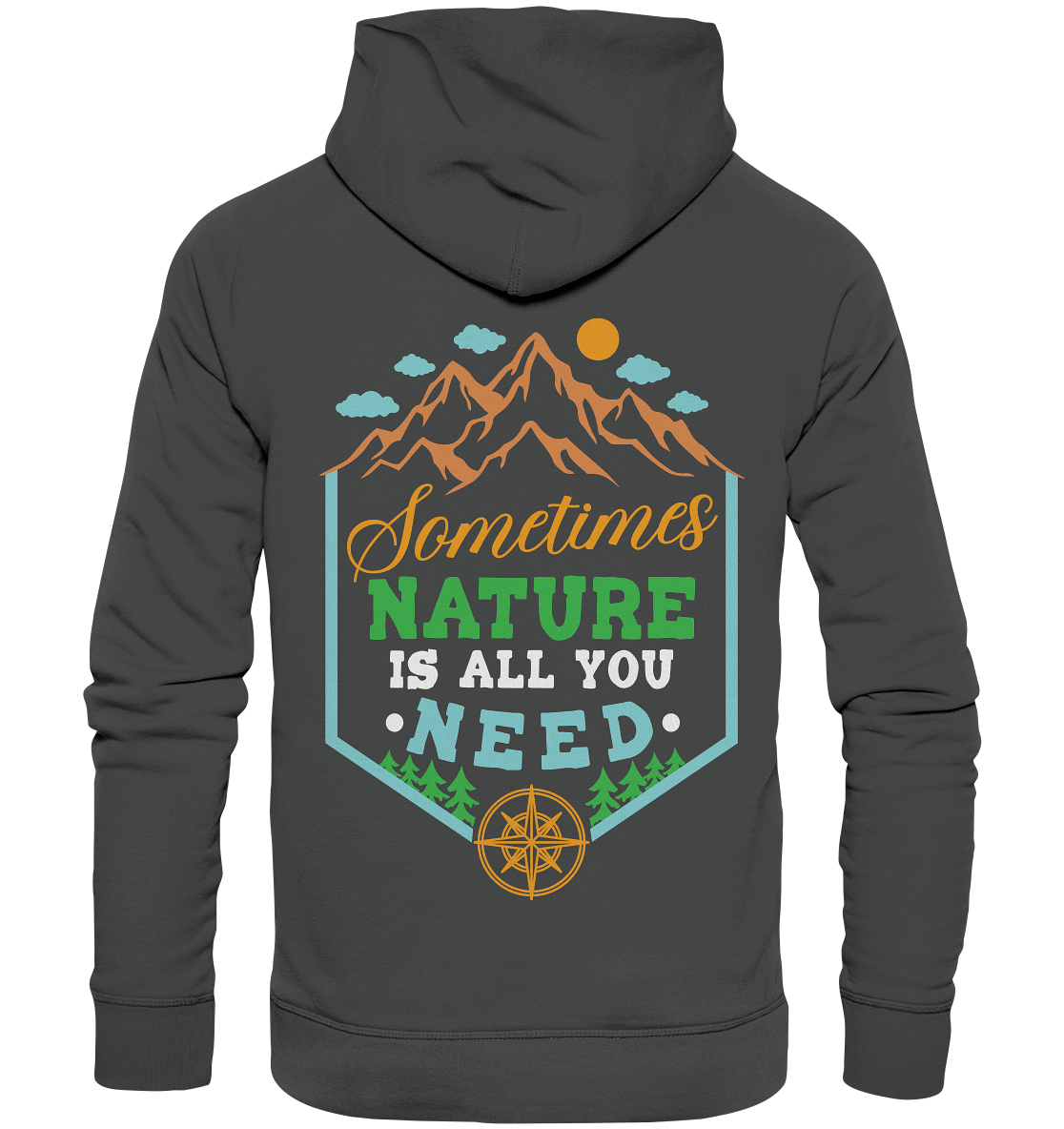 Sometimes | Organic Hoodie Rückendruck